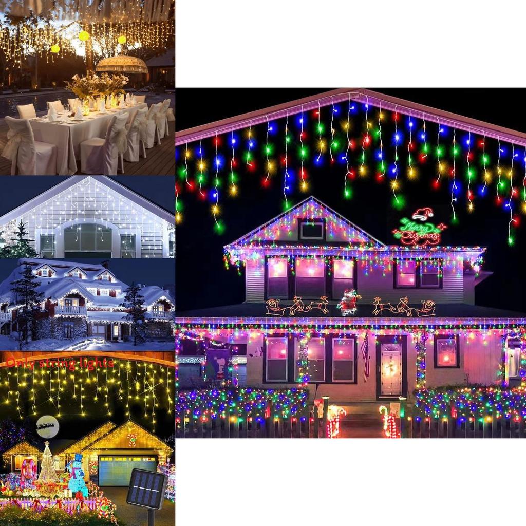 Gipskraut-Stil Solar-Lichterkette mit blinkenden Sternen für Weihnachts- und Hochzeitsdekoration