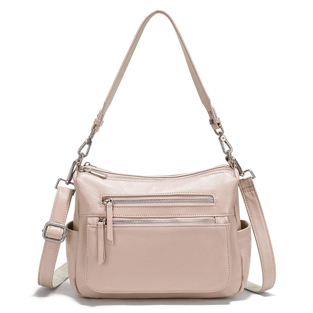 

Zency Сумка из коровьей кожи Женская сумка через плечо Сумки кросс-боди абрикосовый