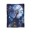 The Nightmare Before Christmas Flannel Blanket Jack And Sally Throw Blankets for Bed Sofa Couch 200x150cm Rug Piece,