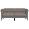 Chesterfield Sofa 2 Seater Taupe Fabric