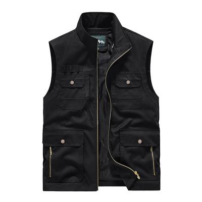 Chaleco de herramientas de primavera y otoño para hombre, chaleco multibolsillo para pesca al aire libre, fotografía, chaleco para hombre, abrigo de mediana edad
