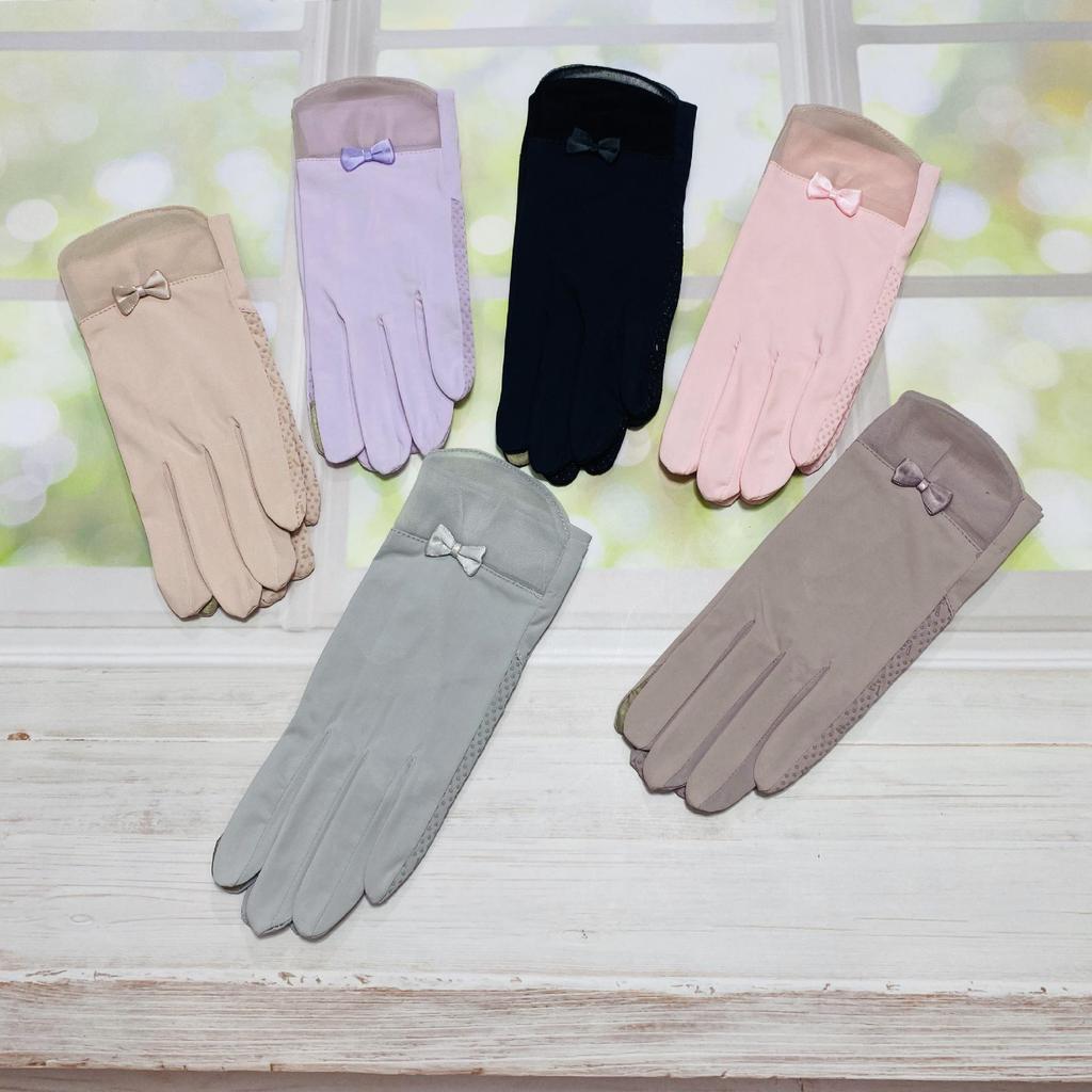 Women's Ice Silk UV Protection Gloves - Thin, Non-Slip, Touchscreen-Ready for Summer Cycling & Driving