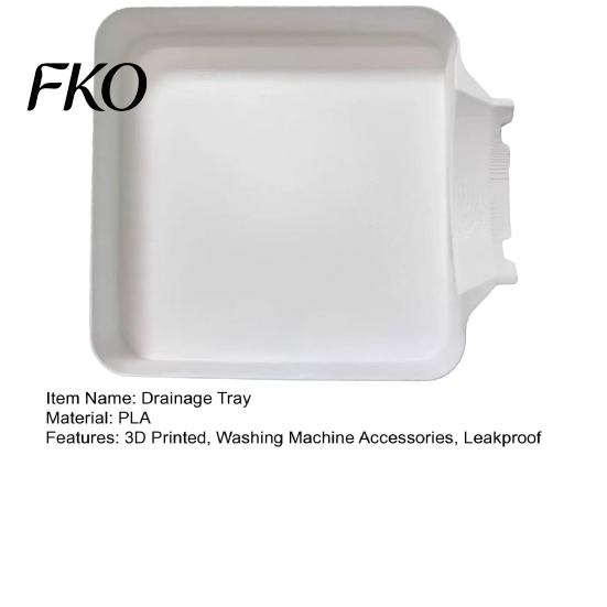 Washing Machine Water Catcher 3D Printed Drain Tray, Leakproof Collector for Drainage Tray Washer, Universal Washer Accessories