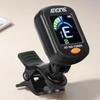 Clip-On Tuner Foldable Rotatable Acoustic Guitar Tuner Electric Guitar Tuner for Acoustic/Electric Guitar Ukulele Violin Bass