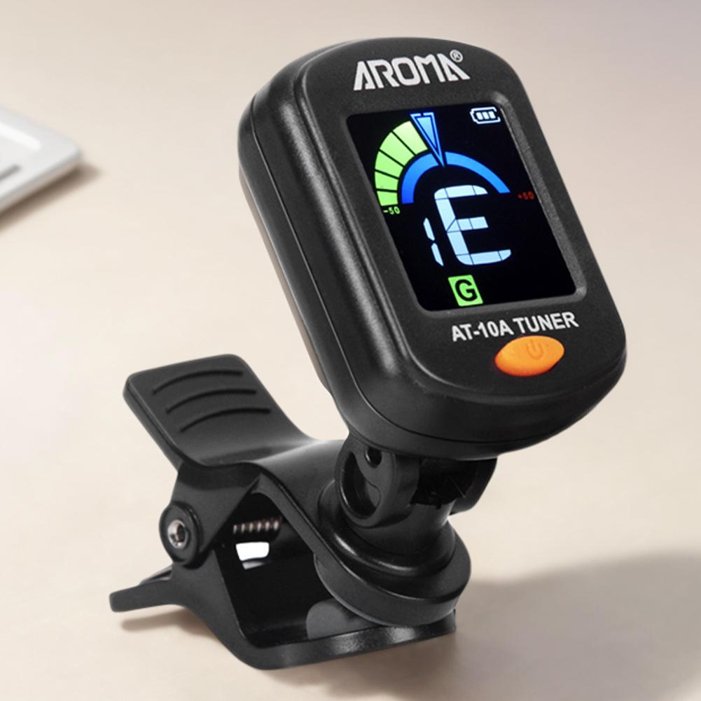 Guitar Tuner Foldable Rotatable Acoustic Guitar Tuner Rechargeable Electric Guitar Tuner for Acoustic Guitar Ukulele Bass Violin