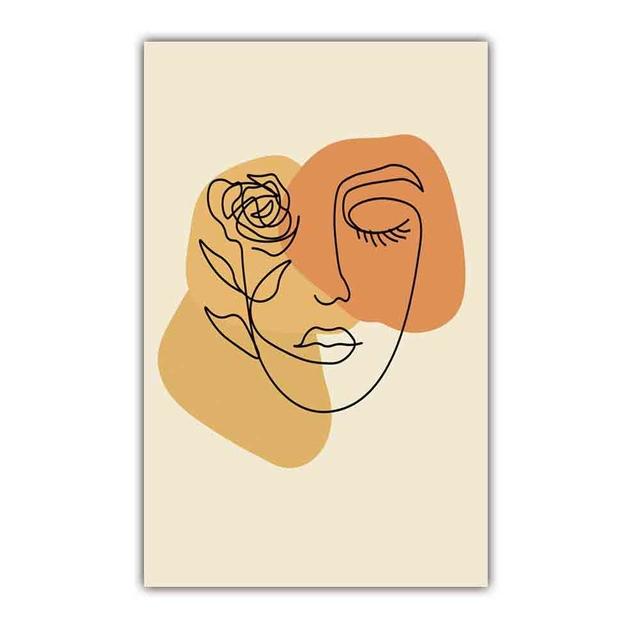 Nordic Abstract Art Figure Canvas Painting Minimalist Lines Matisse Poster Office Living Room Bedroom Home Decoration Mural No Frame
