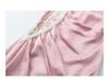 New Summer Purple Embroidered Stand Collar Pleated Cheongsam Dress for Women