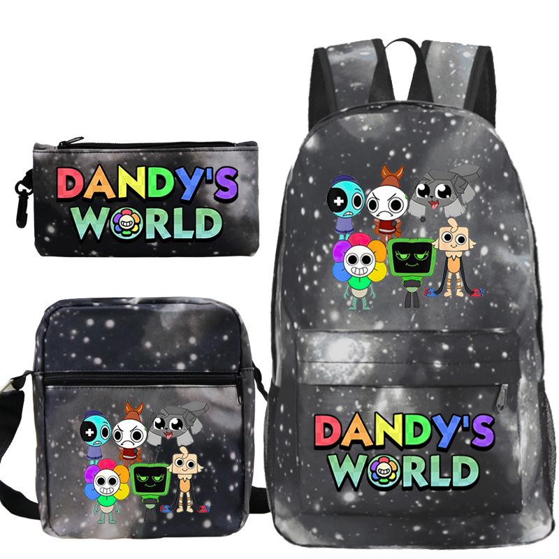 Game Dandy's World Peripheral Printed Backpack Elementary and Secondary School Bag Combination Set