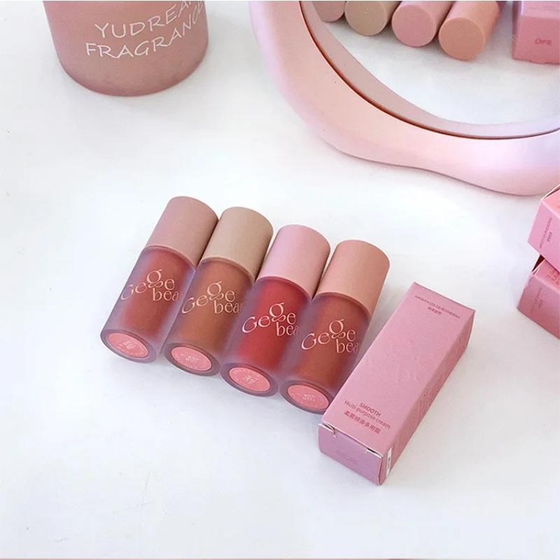 Gege Bear Smooth Multi-purpose Cream Expansion Color Blush Eye Shadow Not Easy To Fade Nude Matte Velvet Lip Glaze
