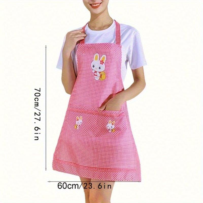 Șorț de bucătărie multifuncțional drăguț cu buzunare - Ajustabil, rezistent la ulei și rezistent la vopsea poliester impermeabil și rezistent la ulei