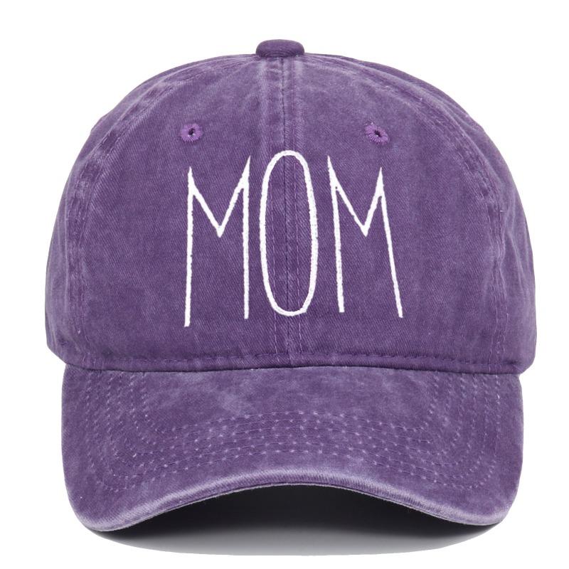 "DAD MOM" Gestickter Verstellbarer Fischerhut, Vintage-Wasch-Stil, Neutrale Unisex-Sonnenkappen für Outdoor-Aktivitäten, Urlaubsgeschenk