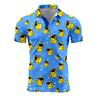 Cool Duck Graphic Short Sleeve Polo Shirt, Trendy Casual Summer Top
