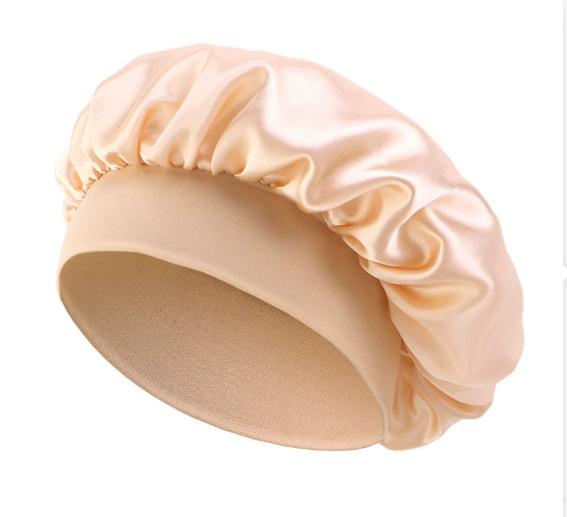 Summer Wide Brimmed Nightcap with High Elasticity Headband for Beauty, Hairdressing, and Hair Care
