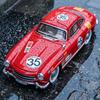 1:24 Mercedes Benz 300SL Flügeltürer W198 Nr.35 Klassischer Rennwagen Legierung Metall Druckguss Modellauto Ton und Licht Rückziehmotor Spielzeug Geschenk
