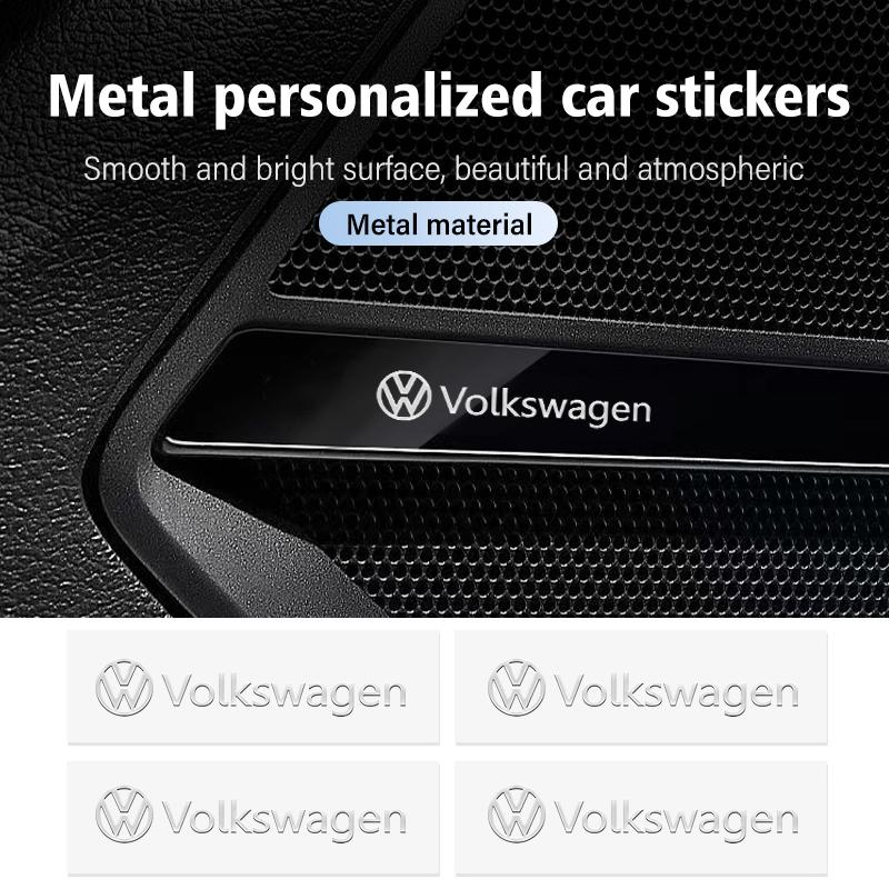 Car Metal Colourful Stickers Personalised Car Emblem Sticker For Volkswagen VW Scirocco Passat Polo B5 B6 B7 CC Tiguan Sharan Ze8