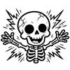 jijijing Halloween Skeleton Light Switch Sticker, Electric Decal, Removable Decals, PVC Waterproof Wall Art for Home Bedroom Living Room Entrance