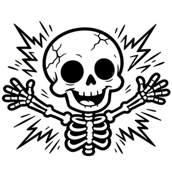 jijijing Halloween Skeleton Light Switch Sticker, Electric Decal, Removable Decals, PVC Waterproof Wall Art for Home Bedroom Living Room Entrance