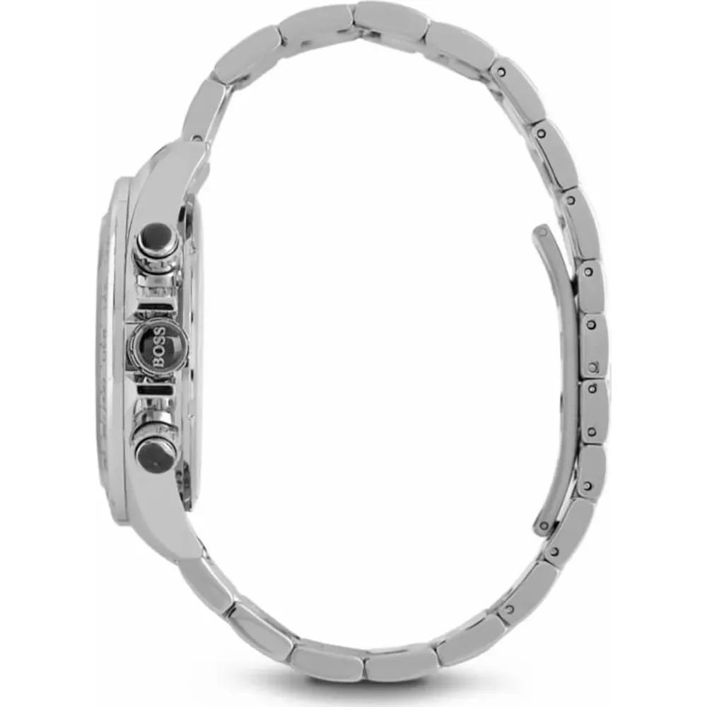 BOSS Ikon Silbernes Zifferblatt Graues Metall Herren-Quarz-Uhr 1512962