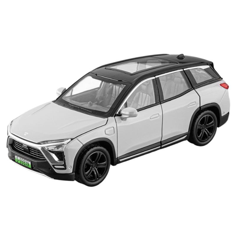 1/32 NIO ES8 SUV Alloy Electric Vehicles Model Diecasts Metal New Energy Car Model Simulation Sound and Light Childrens Toy Gift