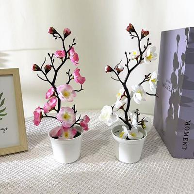 Hochzeit Süße Künstliche Pflaumenblüten Helle Farbe Heimdekoration Topfpflaumenblüte Bonsai Simulation Blüte Hochzeit