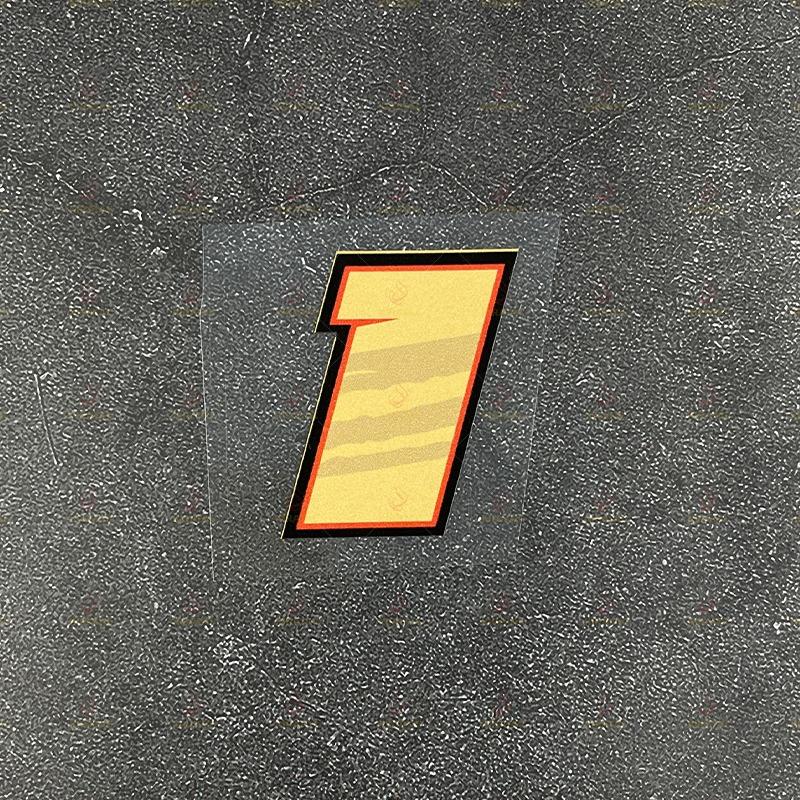 1pc Gold Nmnber 0-9 Motorcycle Stickers Waterproof for Motorcycle Fairing Helmet Car Window Scooters Universal Vinyl Decals