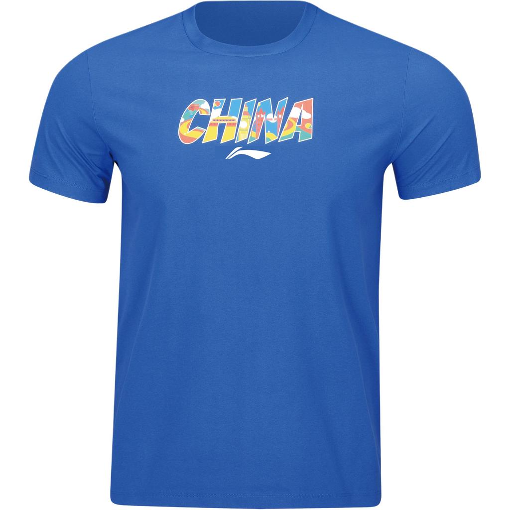 Li Ning Tischtennis Kollektion T-Shirt Unisex Helles Blau AHSW059-3