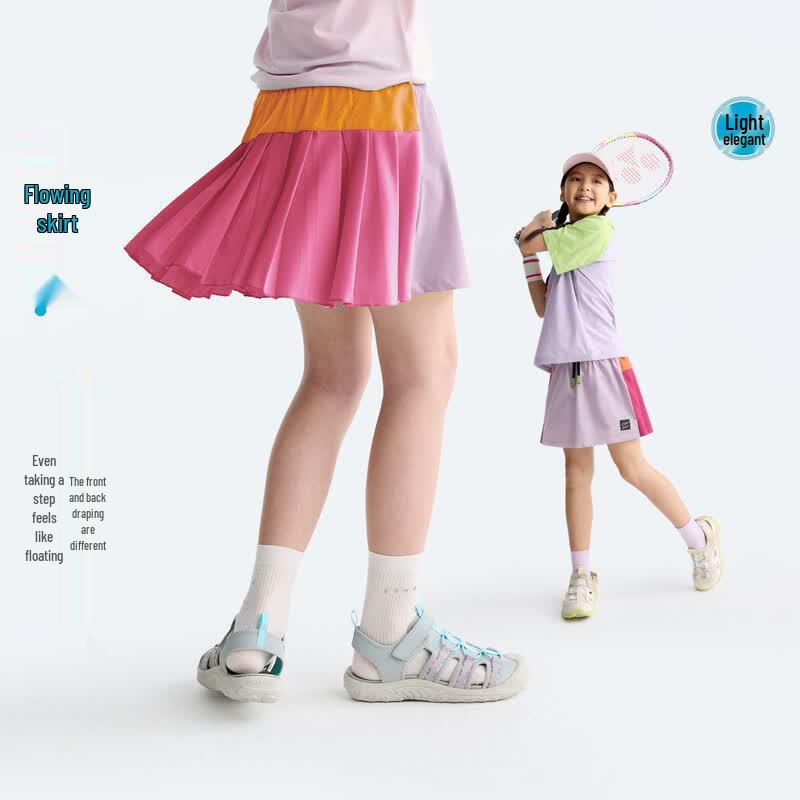 

Gulu Diary Girls Faux Two-Piece Lightweight A-Line Skirt 130