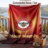 Coperta di Flanella Stampa Calcio Brentford Testo Nome Personalizzato Morbido Plaid per Divano Letto