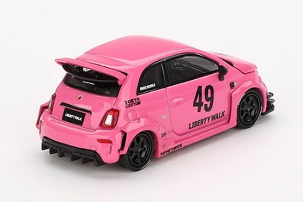MINI GT Abarth 595 X Abas Works Pink Finished Product 1/64 LB-WORKS (Left-hand Drive) MGT00851-L