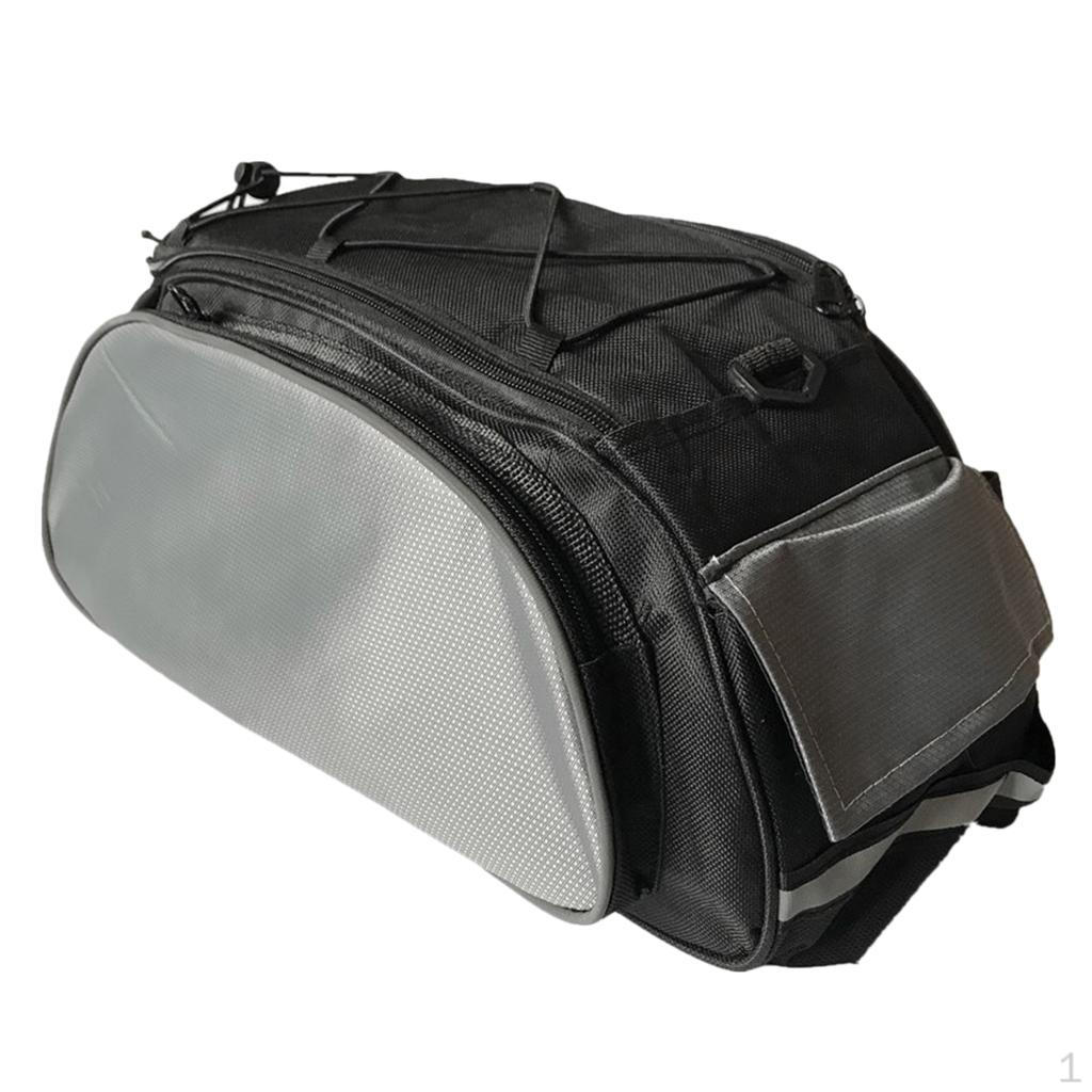 

Luggage Carrier Bag bicycle tail Seat Pannier Handbag серый