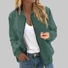 Women Slim Casual Long Sleeve Print Cardigan Zipper Tops Outerwear Shirt Jacket For Women