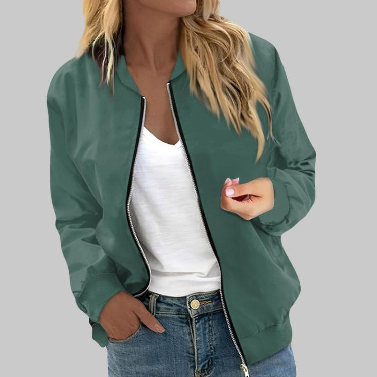 

Женский приталенный повседневный кардиган с длинным рукавом и принтом, на молнии, топы, верхняя одежда, рубашка, куртка для женщин M