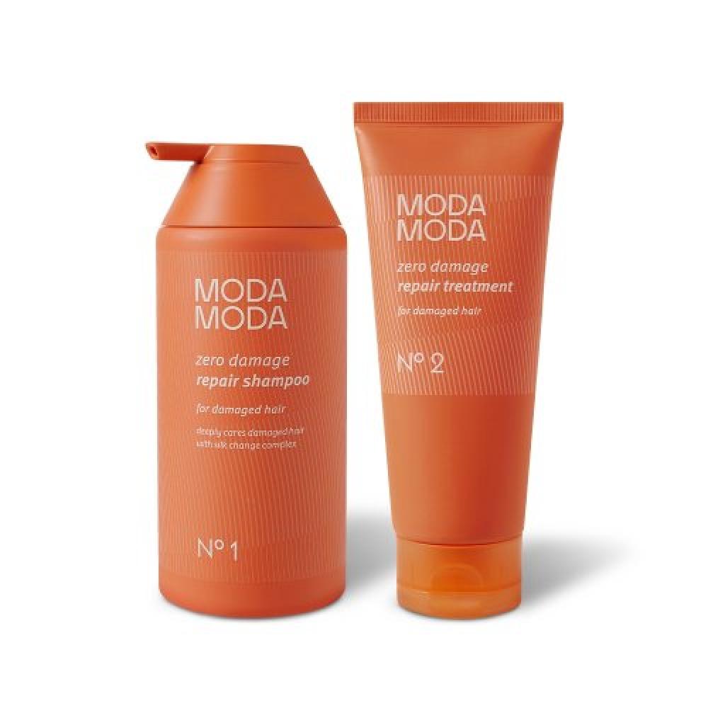 Modamoda Zero Damage Repair Shampoo 500g + Repair Treatment 200g NONE