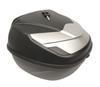 Motorcycle Top Box 39L Praga Quality! Topx Silver 39L Plate 1 Helmet