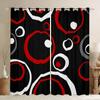 Circle Geometry Curtains High Shading Curtain Drapes for Kids Boys Teens Adult Bedroom Blackout Window Curtain Living Room Deco