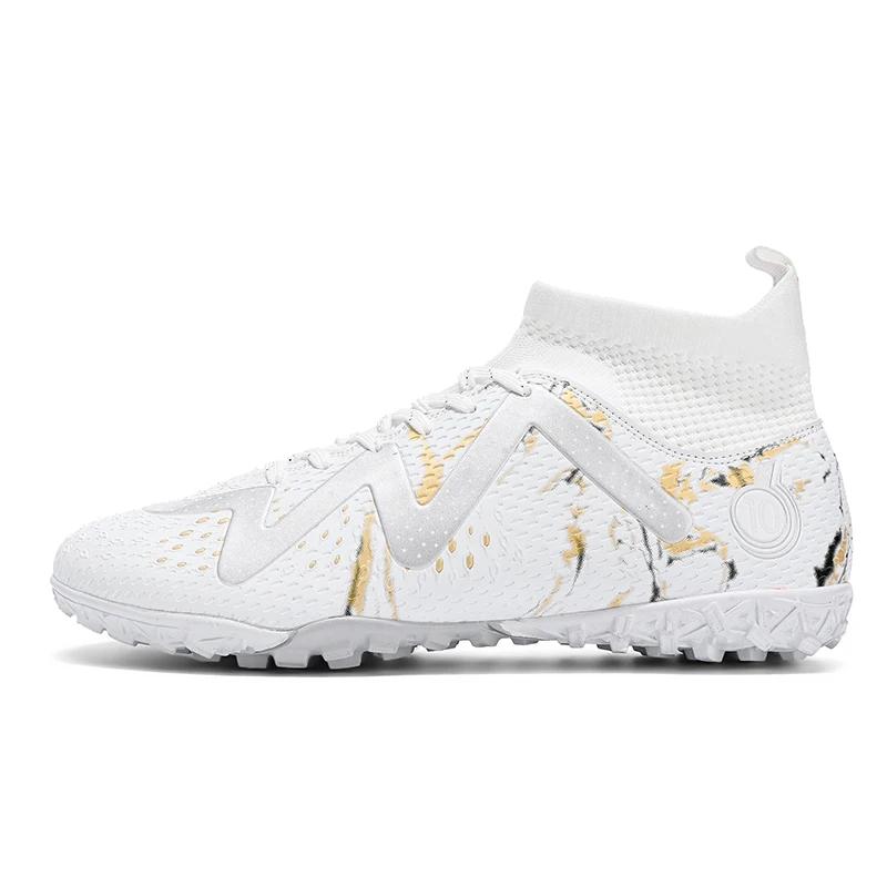 

Men Football Boots for s TF/FG Soccer Field Shoes Adults Fast Tennis Cleats High Top Teenager s Outdoor Sport Training Soccer Sneakers New 38