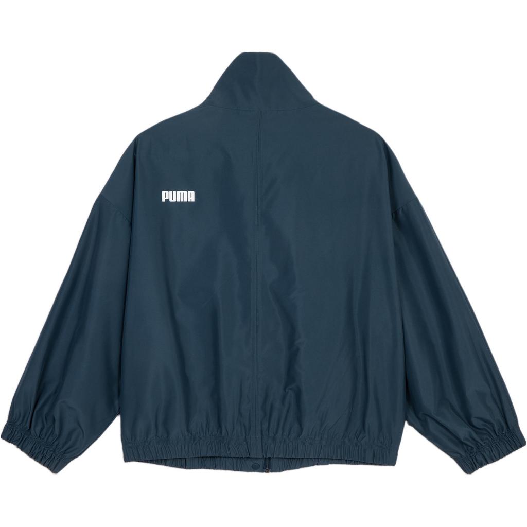 PUMA Solid Color Zip-Up Stand Collar Long-Sleeve Jacket Women's Midnight Blue