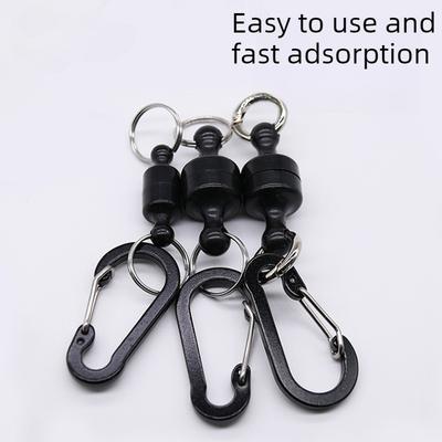 Fishing Magnetic Hanging Buckle Prevent Loss Keychain Hanging Carabiner Anti-falling Outdoor Mountaineering Anti-Drop Rope