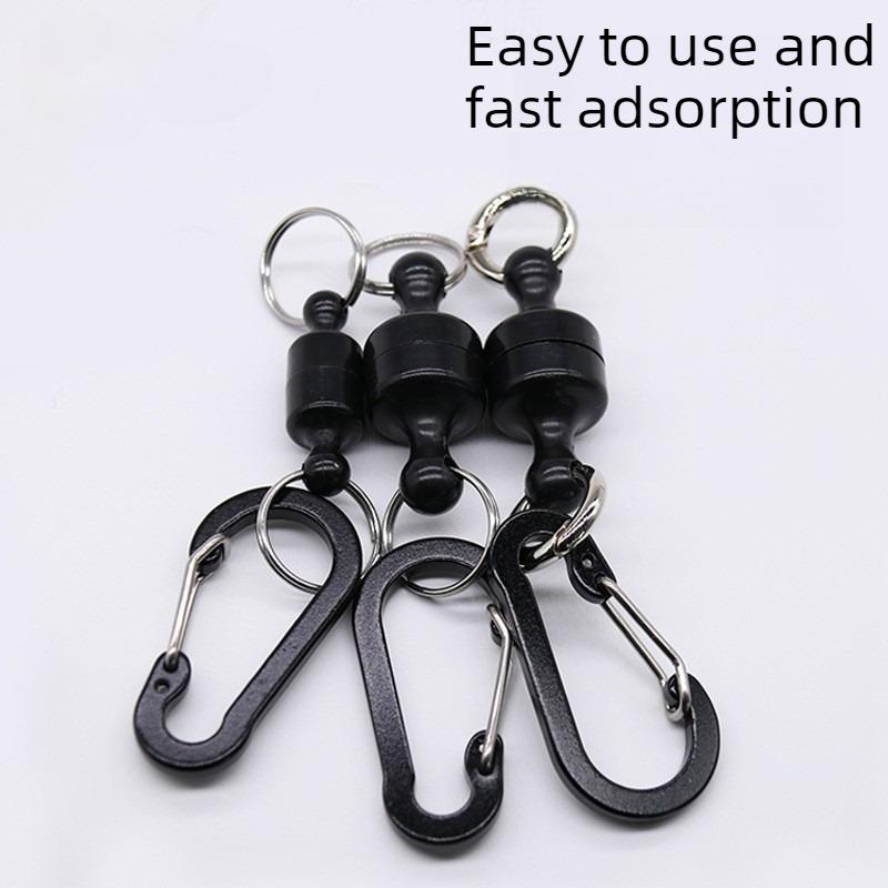 Fishing Magnetic Hanging Buckle Prevent Loss Keychain Hanging Carabiner Anti-falling Outdoor Mountaineering Anti-Drop Rope