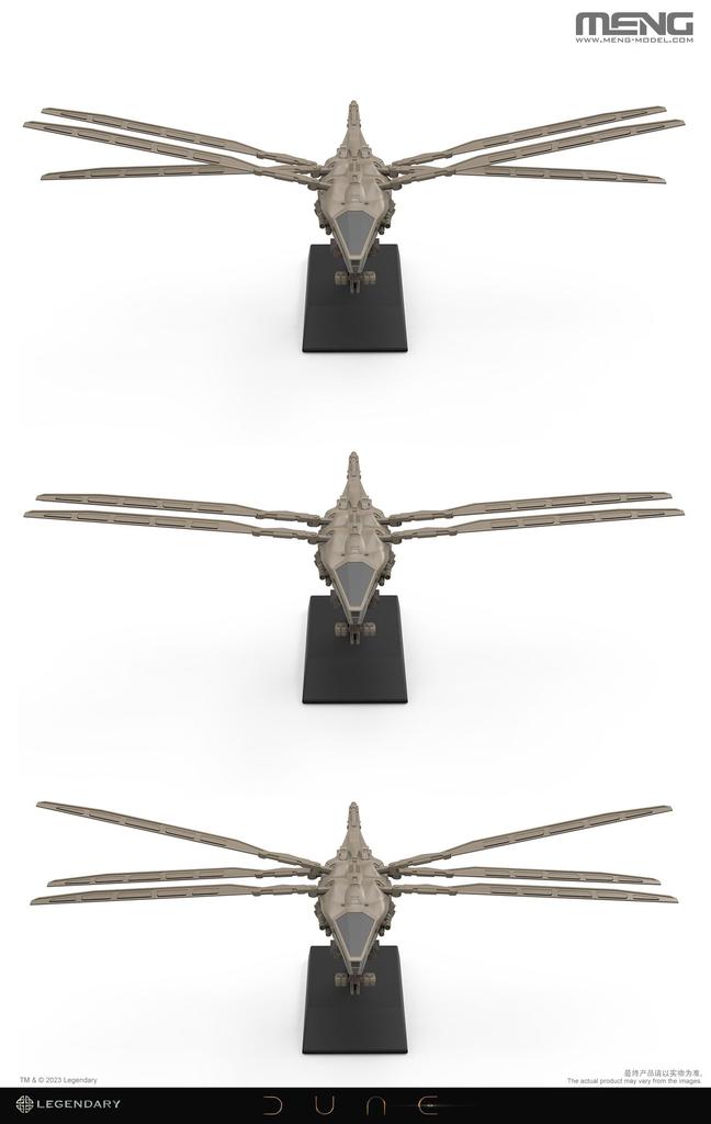 Mon Model Dune: Sand Planet Harkonnen Ornithopter Non-Scale Plastic Model Kit, Approx. 88mm In Length, MMMS014