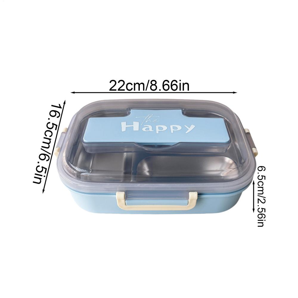 Portable Lunch Box Stainless Steel Divided Bento Box with Tableware for Adults Kids Students Leakproof Food Storage Containers 2919₽