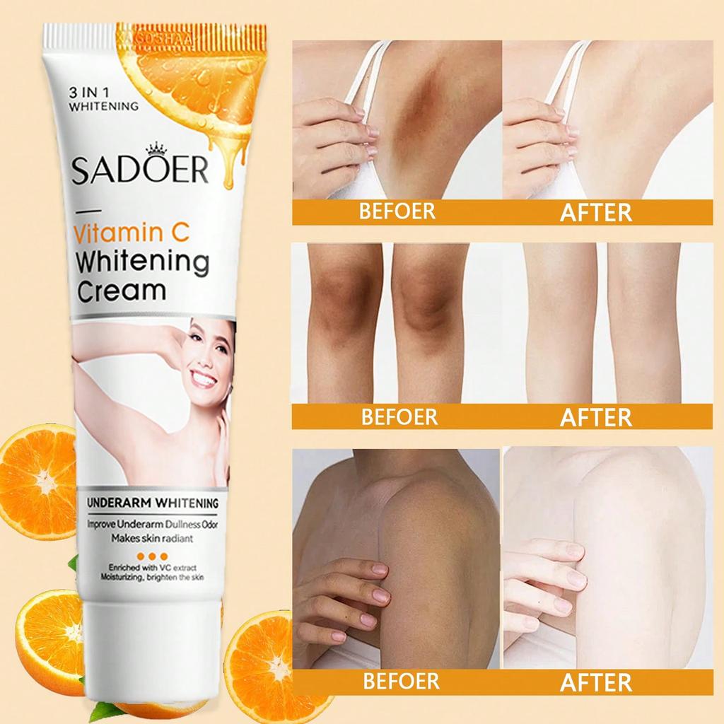 1PC Vitamin C Underarm Moisturizing Cream, Body Lotion, Body Whitening Cream, Moisturizing, Whitenin