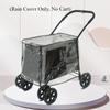 (Pouze dešťový ceover, bez košíku) Venkovní průhledný vozík pro domácí mazlíčky EVA pláštěnka odolná proti dešti a prachu kočičí a psí vozík pončo
