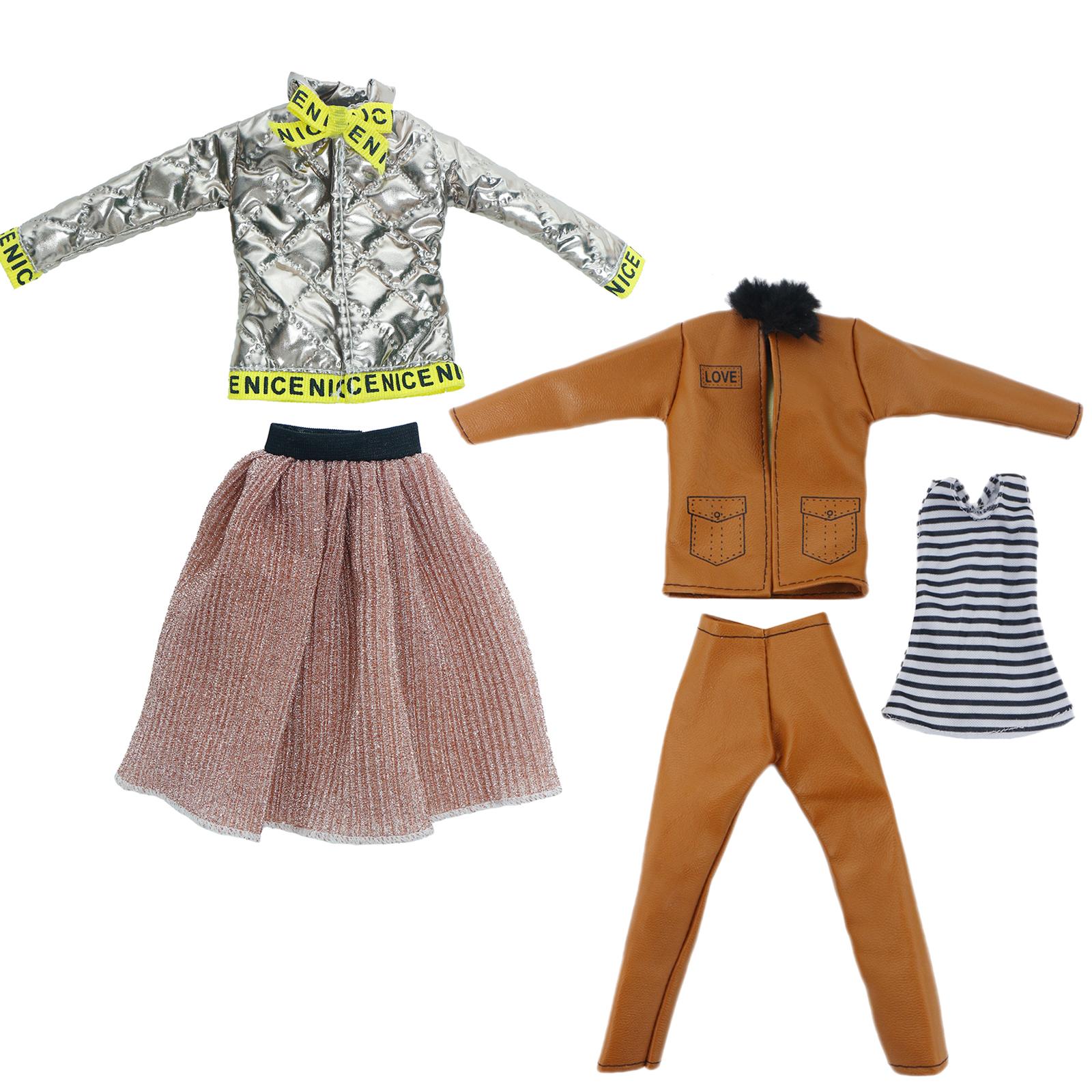 

2x Одежда для куклы ручной работы Кожаное пальто Модная Зимняя Повседневная одежда для 30-сантиметровой куклы для куклы Кена Аксессуары Кукольный домик Детская игрушка(НЕТ КУКЛЫ)