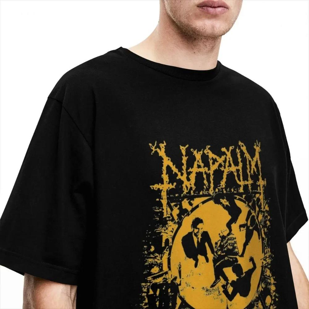Men Women's Napalm Death Music Band Shirt Death Metal 100% Cotton Tops Amazing Short Sleeve Crewneck Tee Shirt Plus Size Shirt