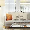 Call Text Your Grandma Reversible Linen Throw Pillow Covers 18 X 18 Inch, Grandchildren Freshman Graduation Gifts Decorative Pillow Covers for