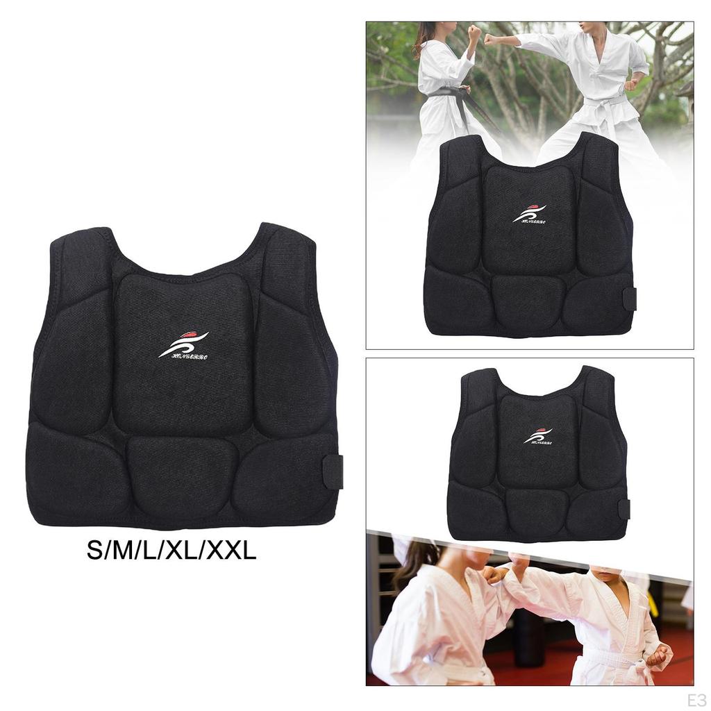 Body Protective Adjustable Strap Karate Fencing Sports Guard for Baseball, Rugby, Boxing, Sanda,