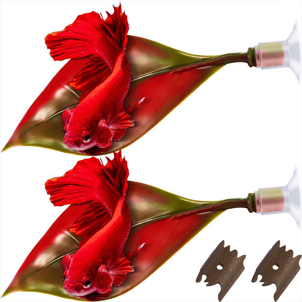 Betta Bed Leaf Hammock For Betta Fish Colorful Silicone Lightweight Realistic Plant Resting Spot Accessories For Fish Tank Decorations