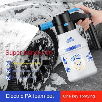 Elektrischer Autowaschschaum-Sprühtopf, Haushalts-Hand-Autowaschspray, Gartenarbeit, Luftdruck-Sprühschaumtopf, 1,5 l, 2 l