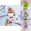 Soft And Fluffy Rabbit Fur Keychain Charming Cartoon Plush Hang Decoration For Gifts